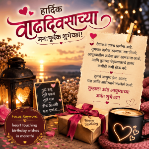 Heart touching birthday wishes in marathi